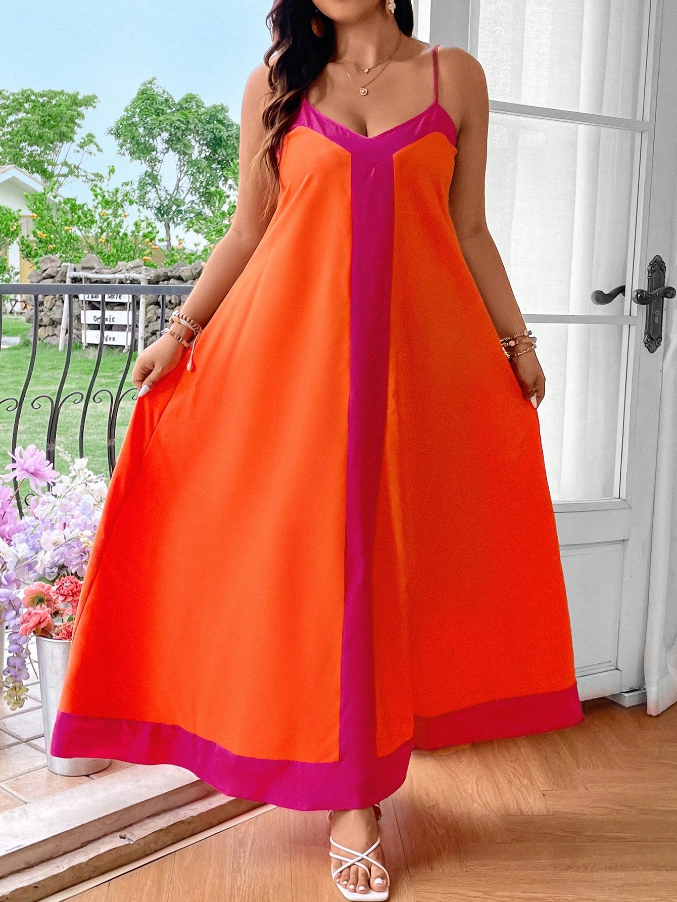 Vestido Longo Plus Size de Alcinha