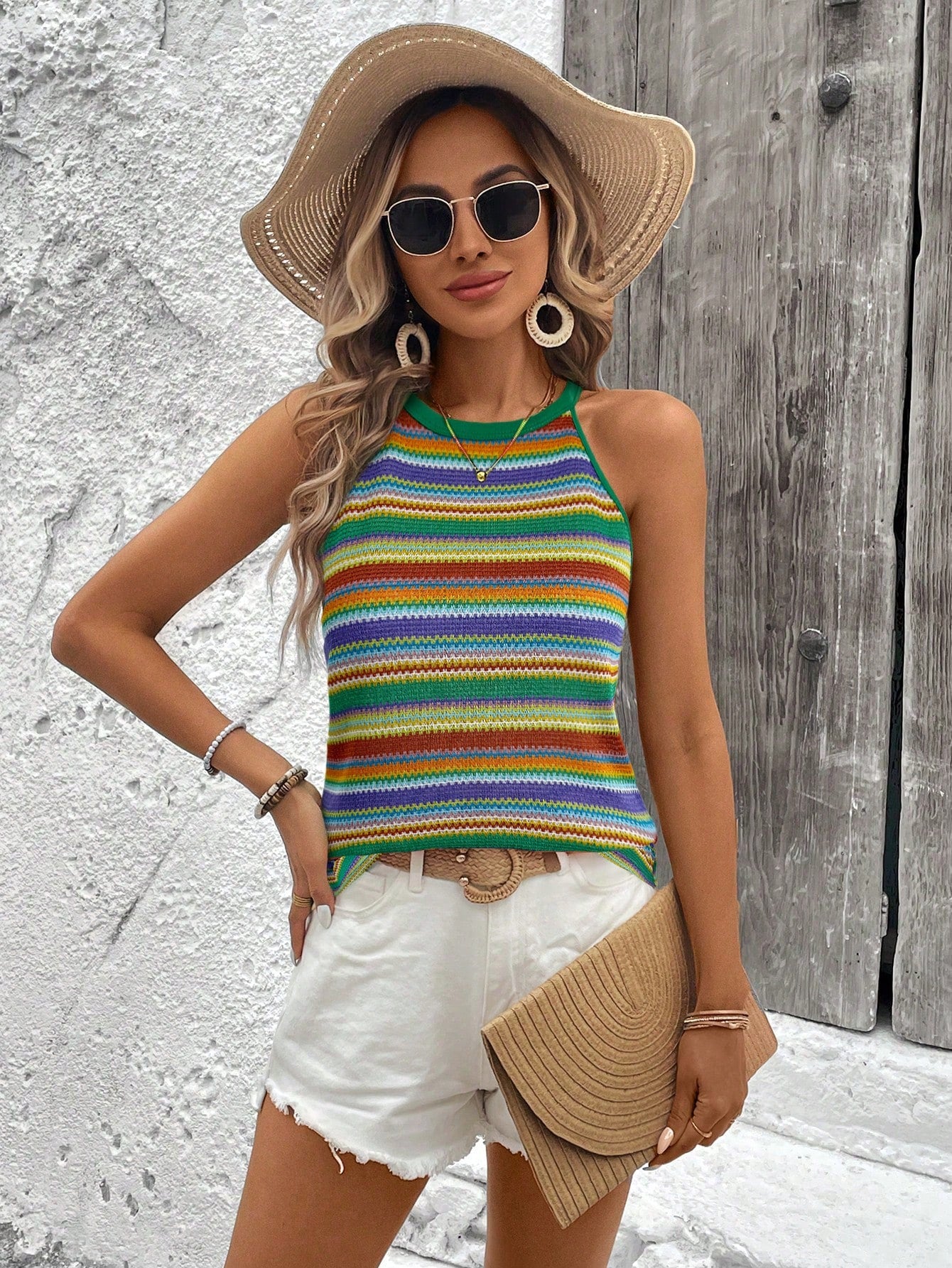 Blusa Listrada Em Tricô