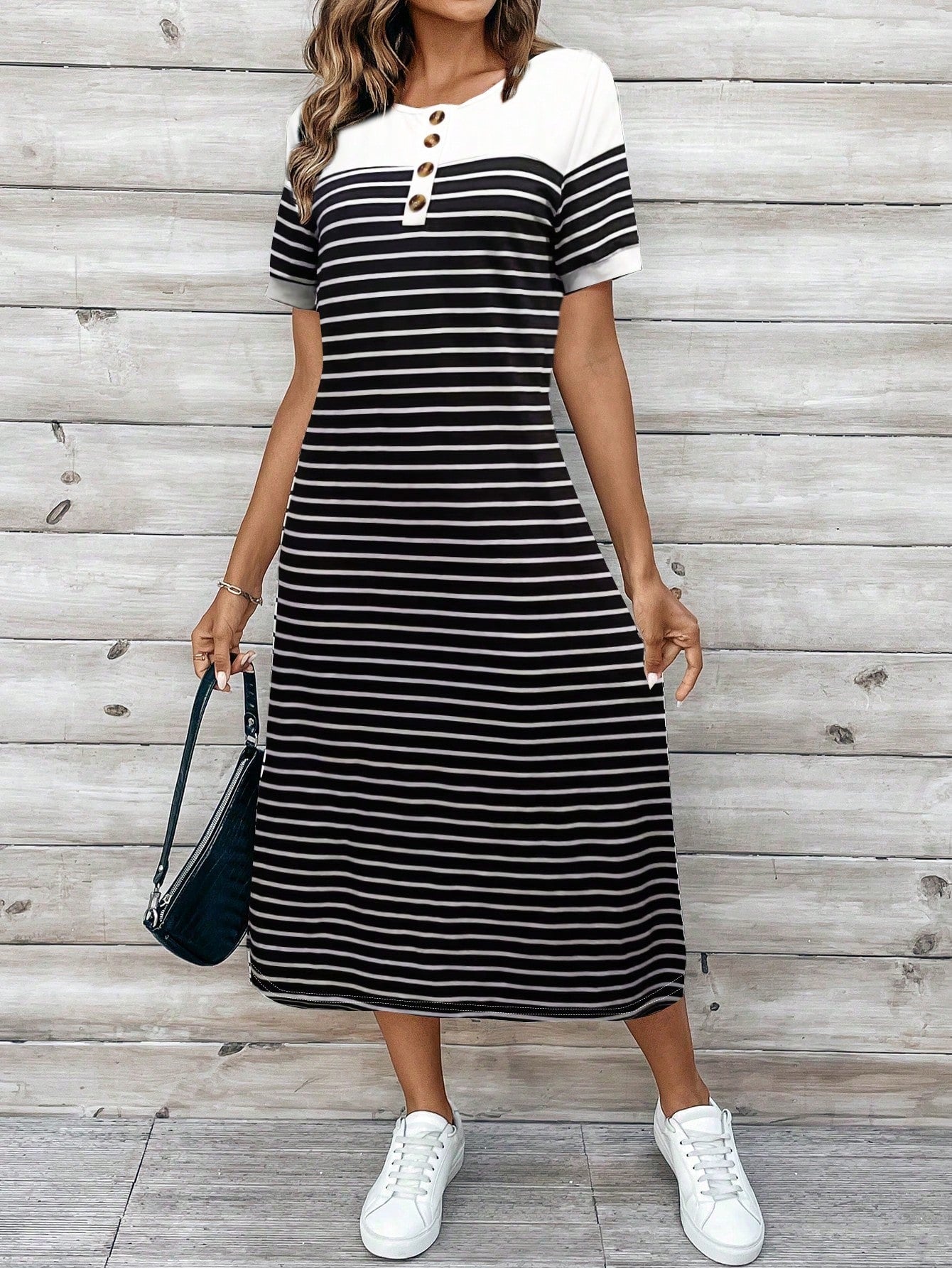 Vestido Listrado Camisa Vestido Shein White Vestido Camisa Shein