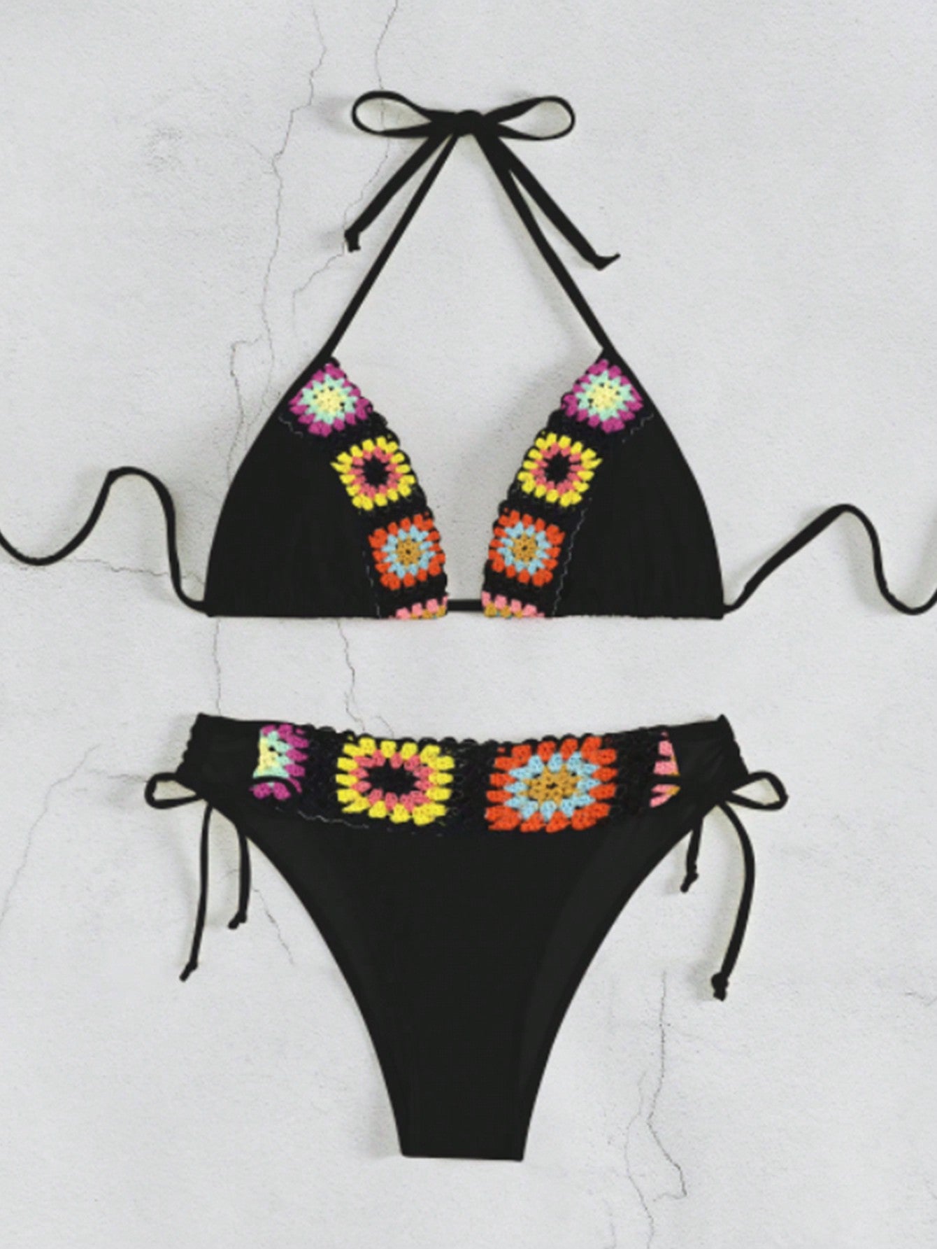 Biquíni Floral Halter Neck Verão Chic