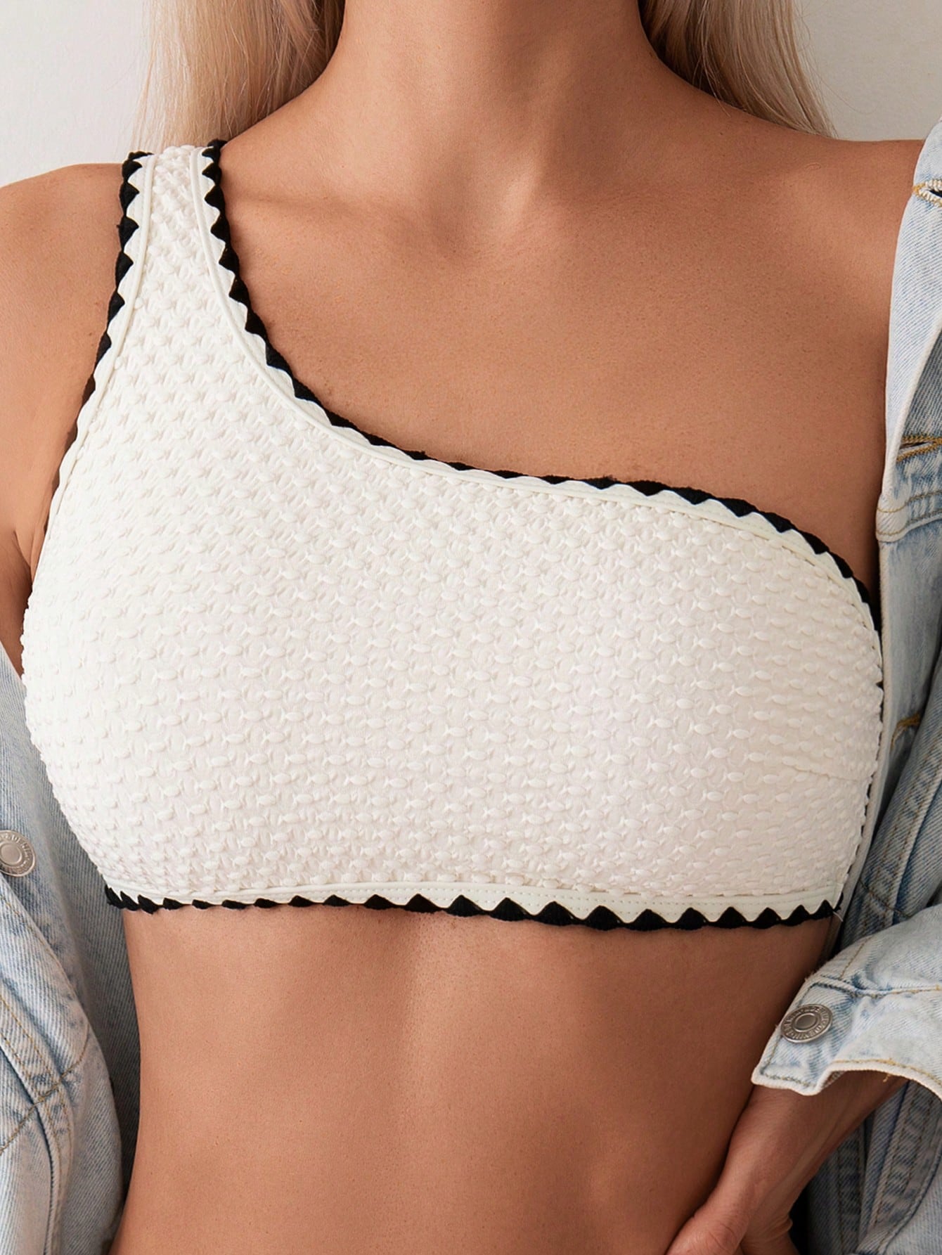 Biquíni Meio Ombro Celeste G