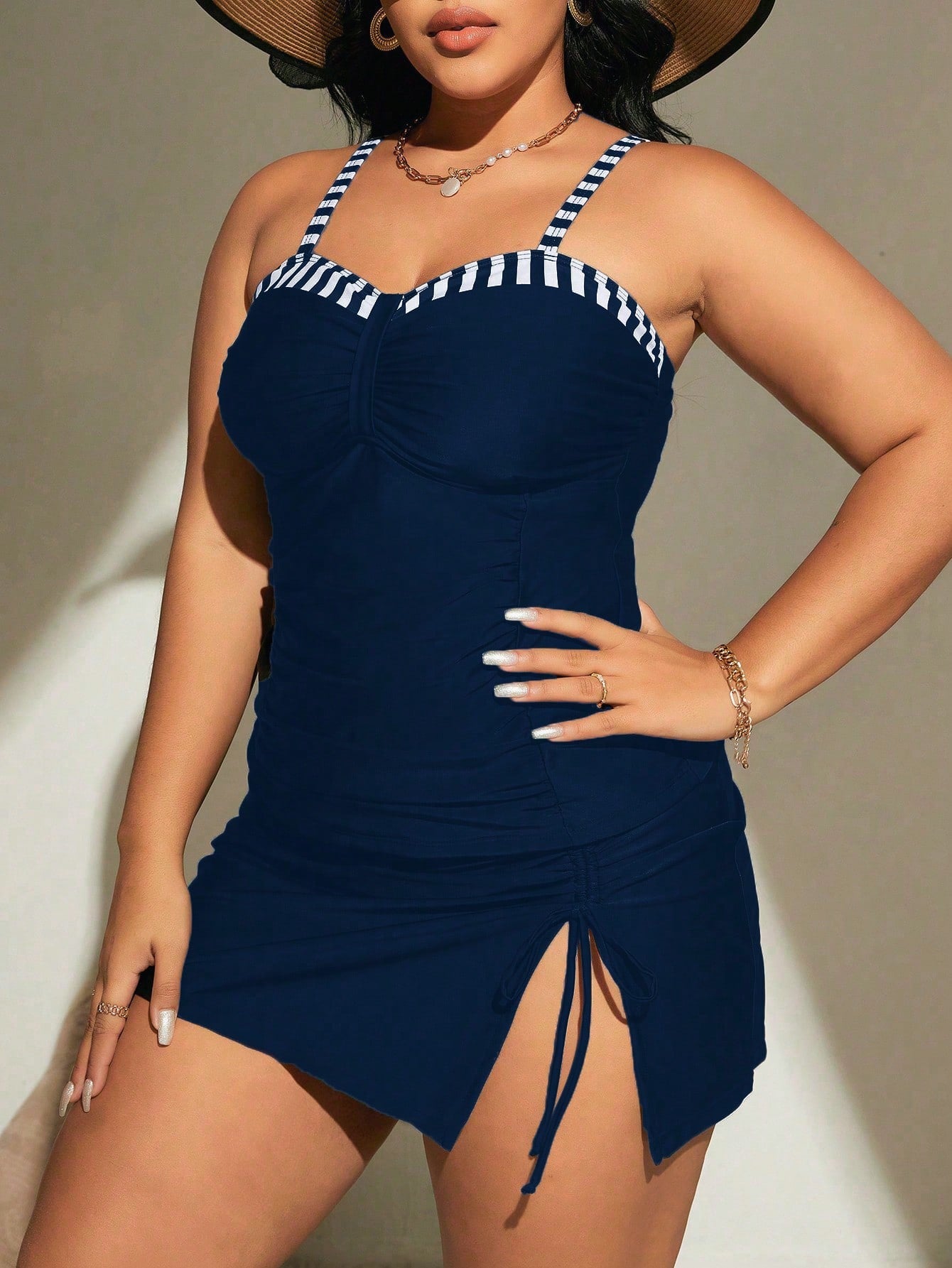 Tankini Plus Size com Listras