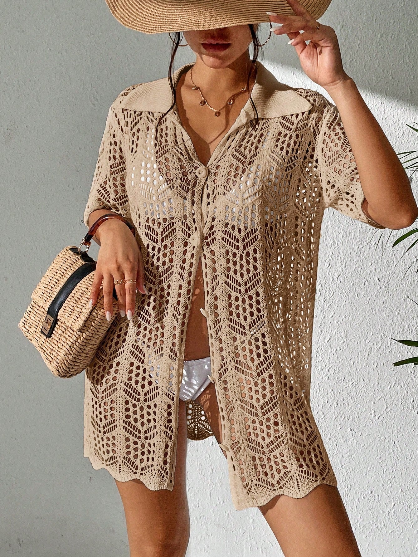 Kimono de Crochê - Estilo Praia Casual