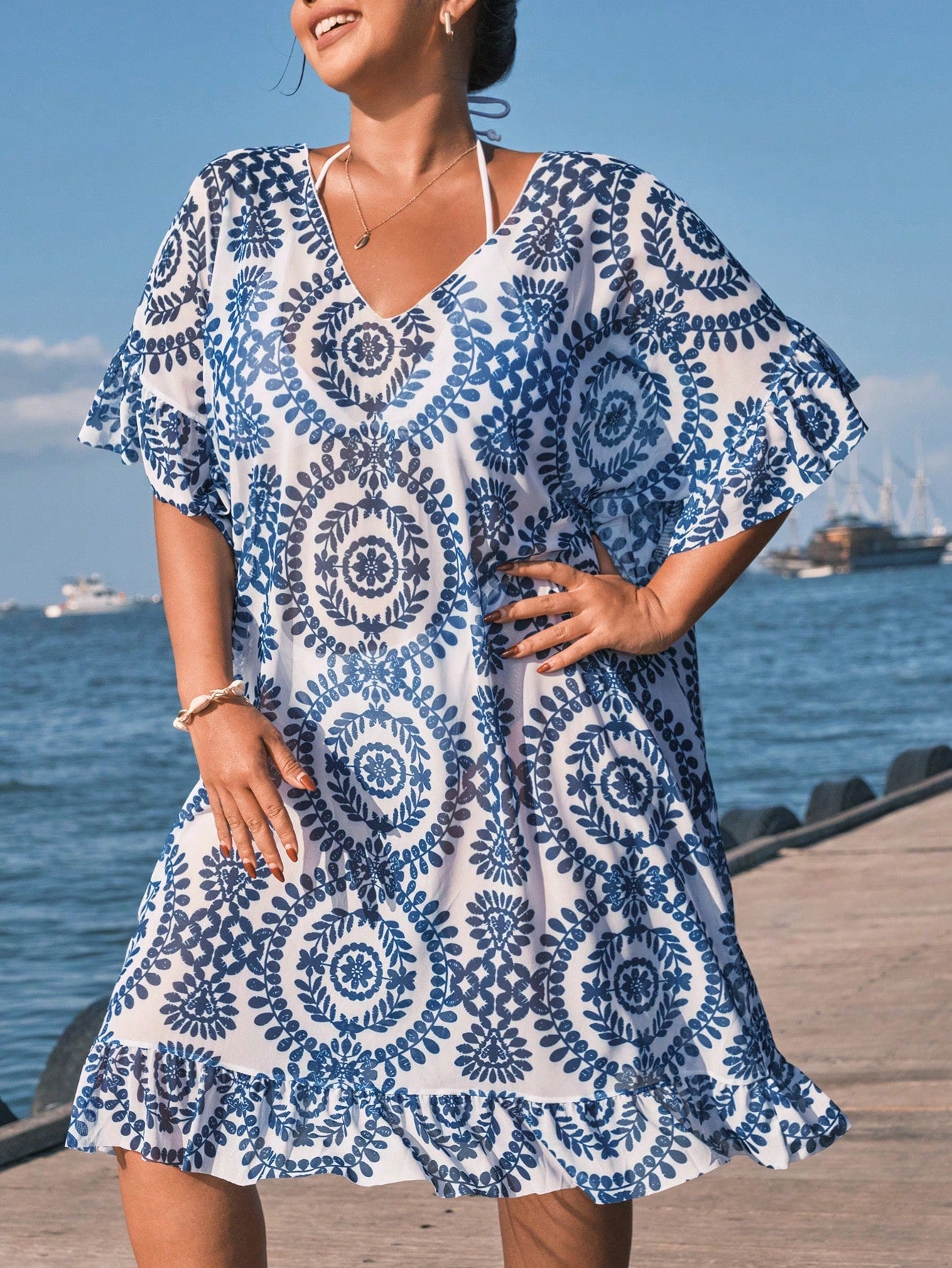 Saída de Praia Plus Size Sunset Glow