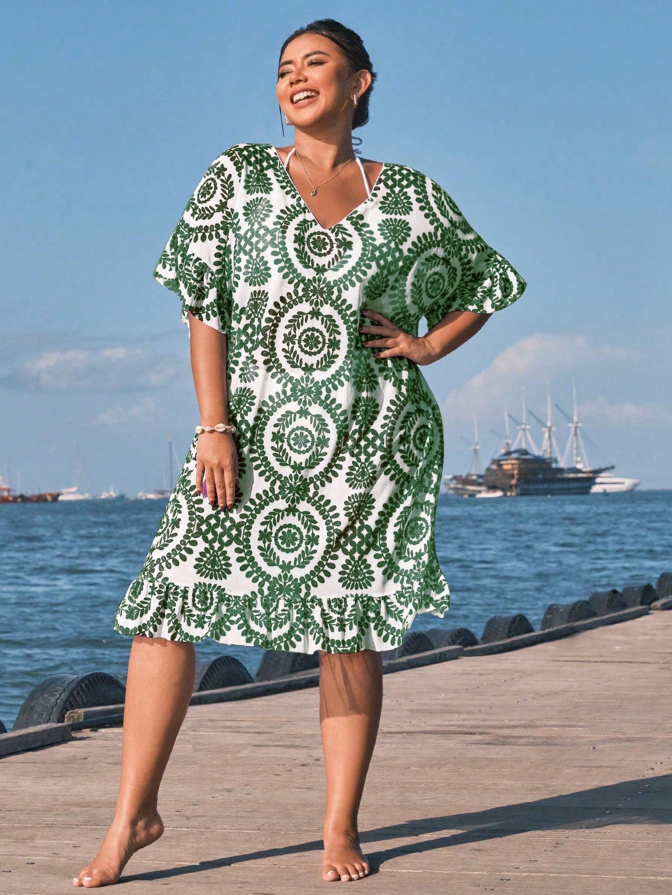 Saída de Praia Plus Size Sunset Glow
