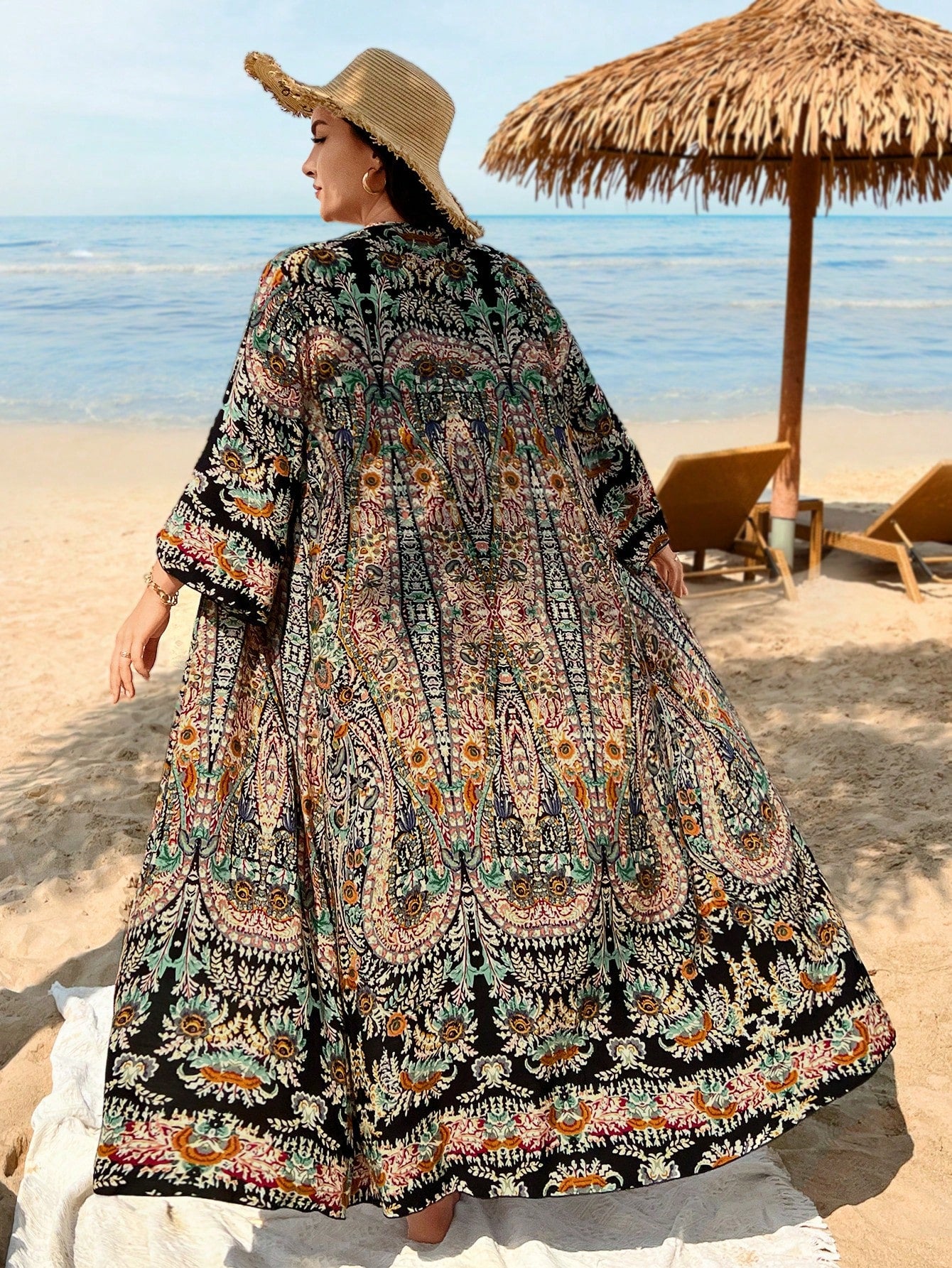 Saída de Praia Plus Size Longa Juliana