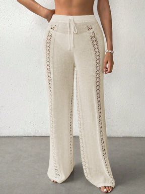 Calça Saída de Praia Crochê Tricotada M
