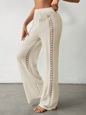 Calça Saída de Praia Crochê Tricotada M