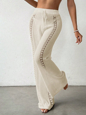 Calça Saída de Praia Crochê Tricotada M
