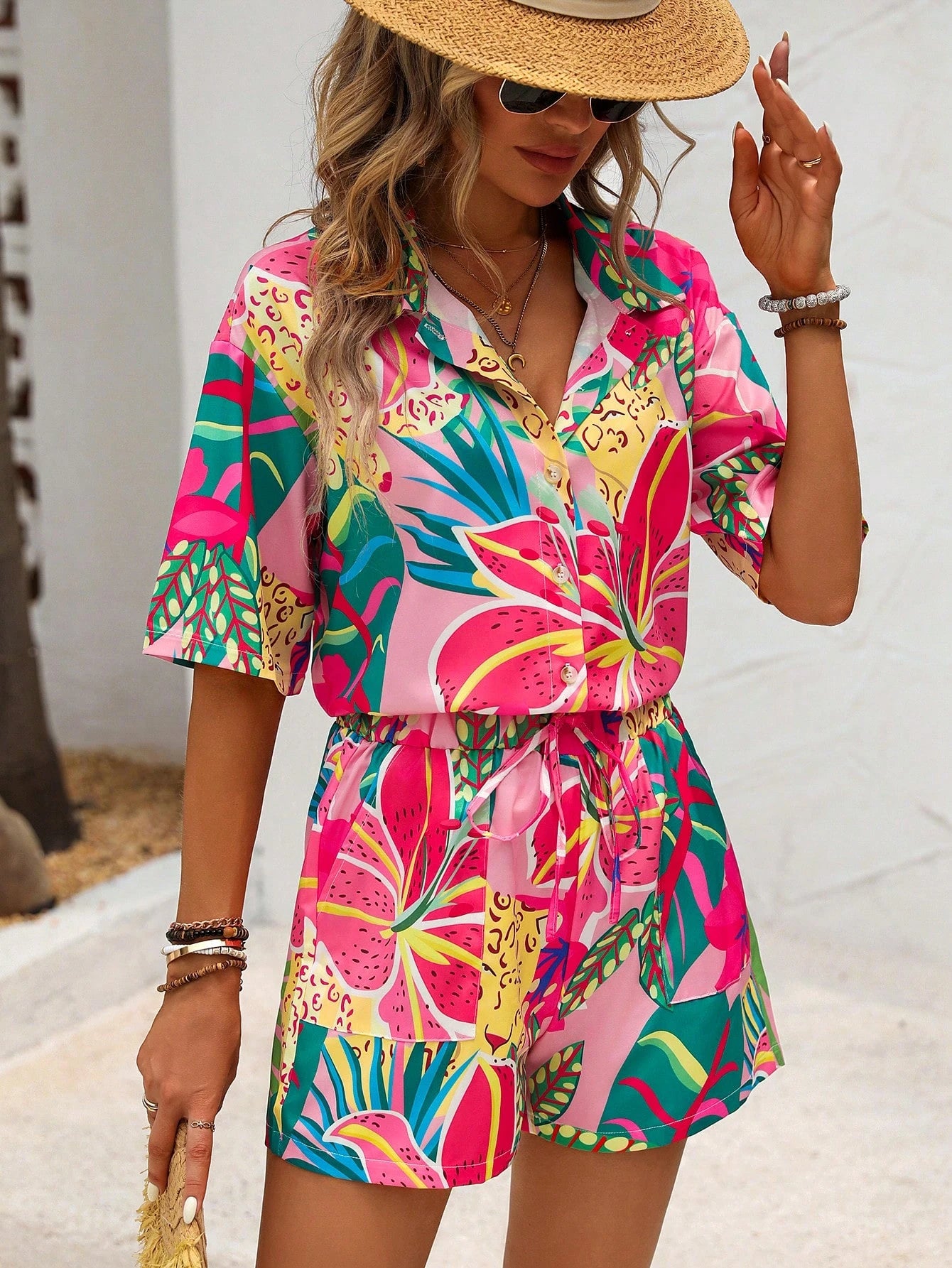 Conjunto Feminino Casual Estampado GG