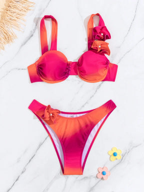 Biquíni Luxo Verão Flor 3D Chloe
