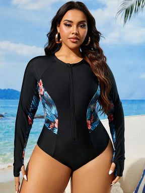 Maiô Plus Size Plantas Tropicais G4