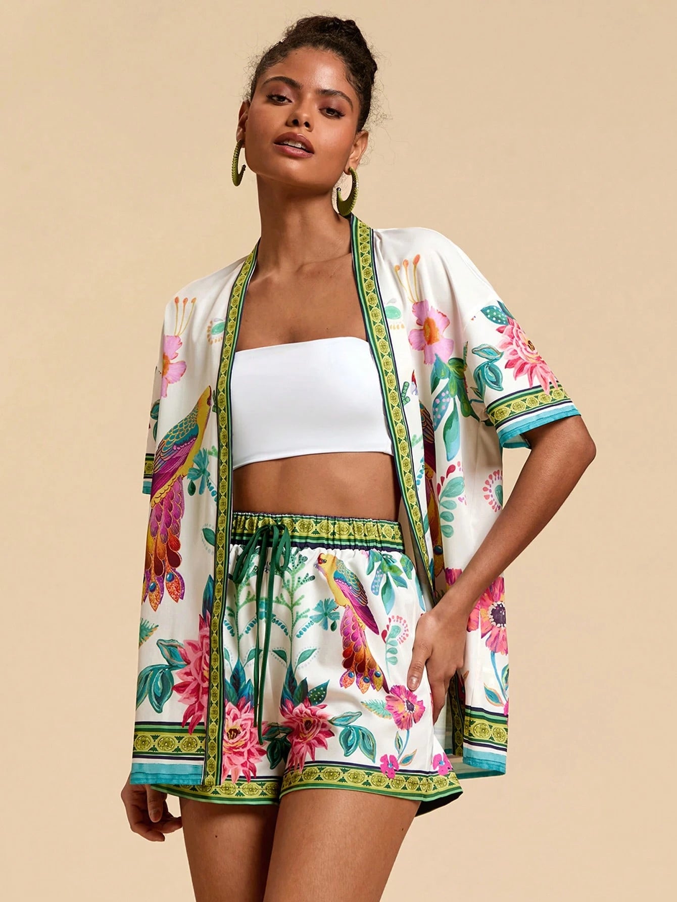Conjunto Tropical 2 Peças Casual