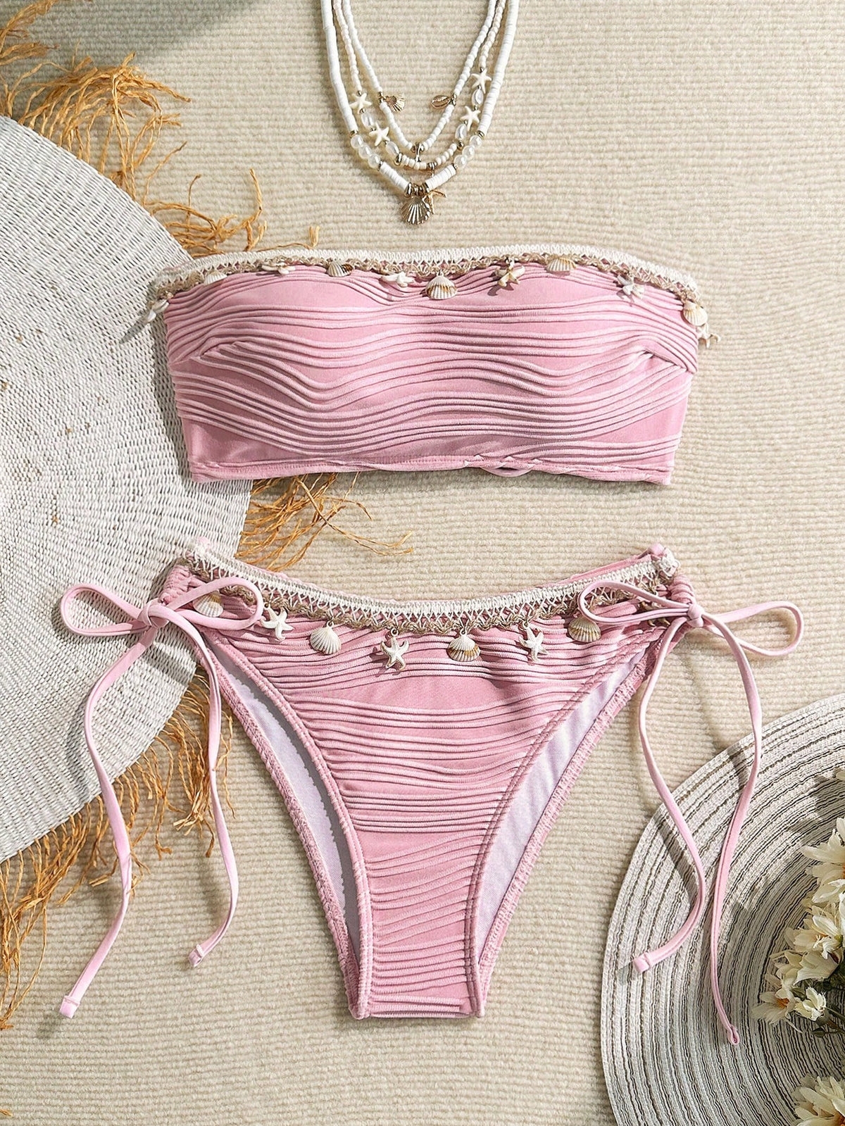 Biquíni Casual Concha Metalica