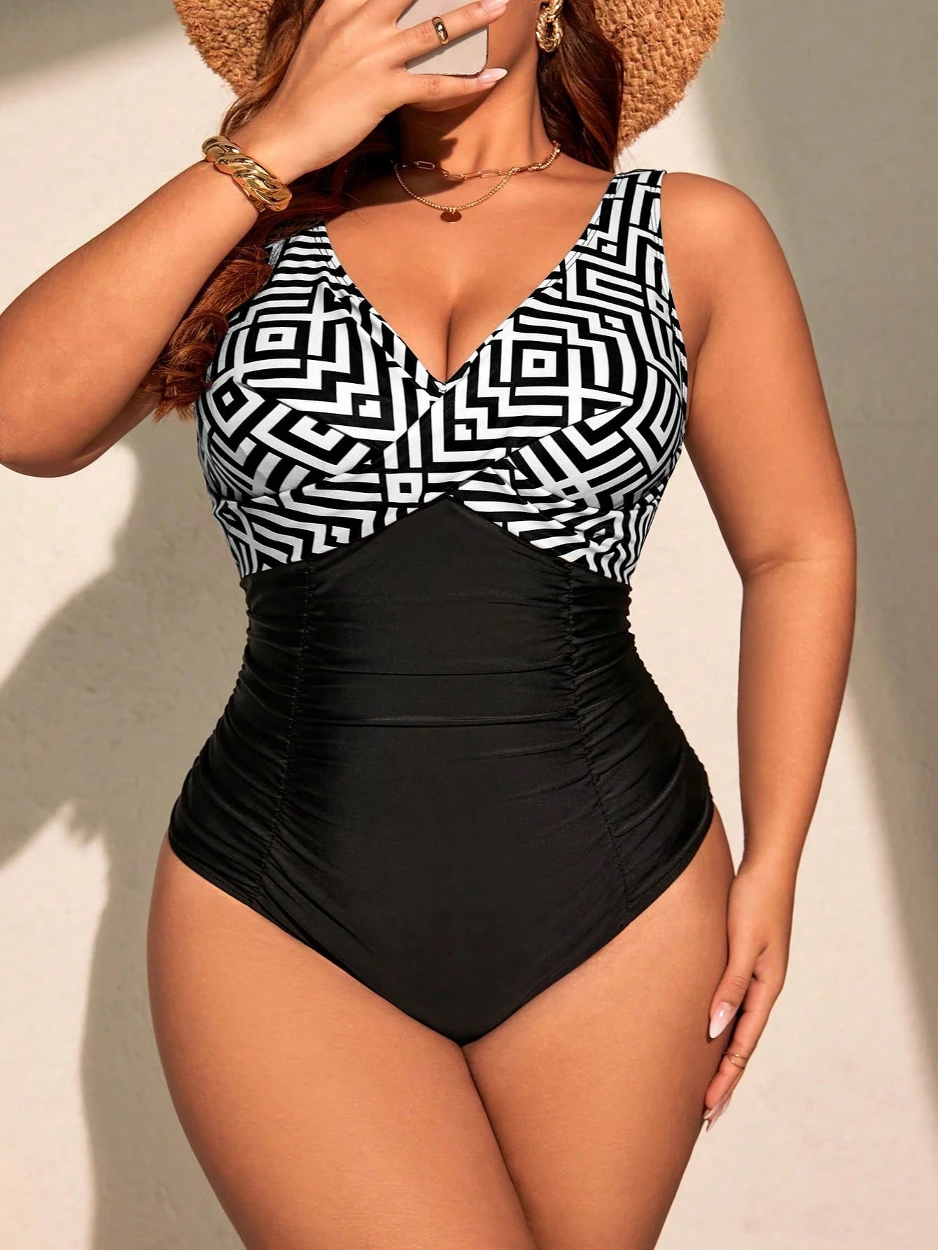 Maiô Geométrica Plus Size G1