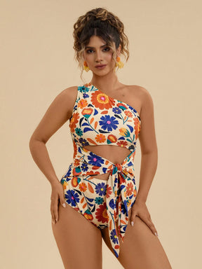 Maiô Elegante Plantas Plus Size