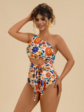 Maiô Elegante Plantas Plus Size