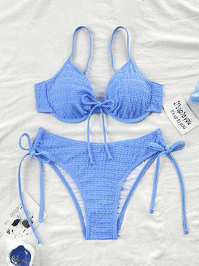 Biquíni Franzido Azul