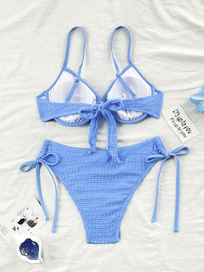 Biquíni Franzido Azul