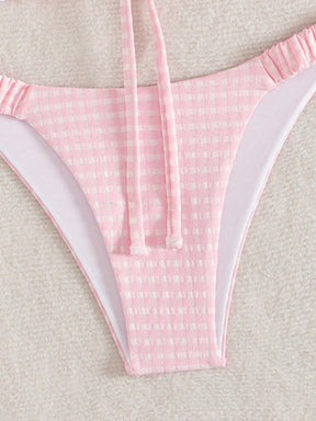 Biquíni Xadrez com Babado