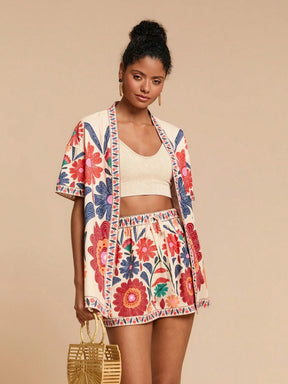 Conjunto Tropical 2 Peças Casual