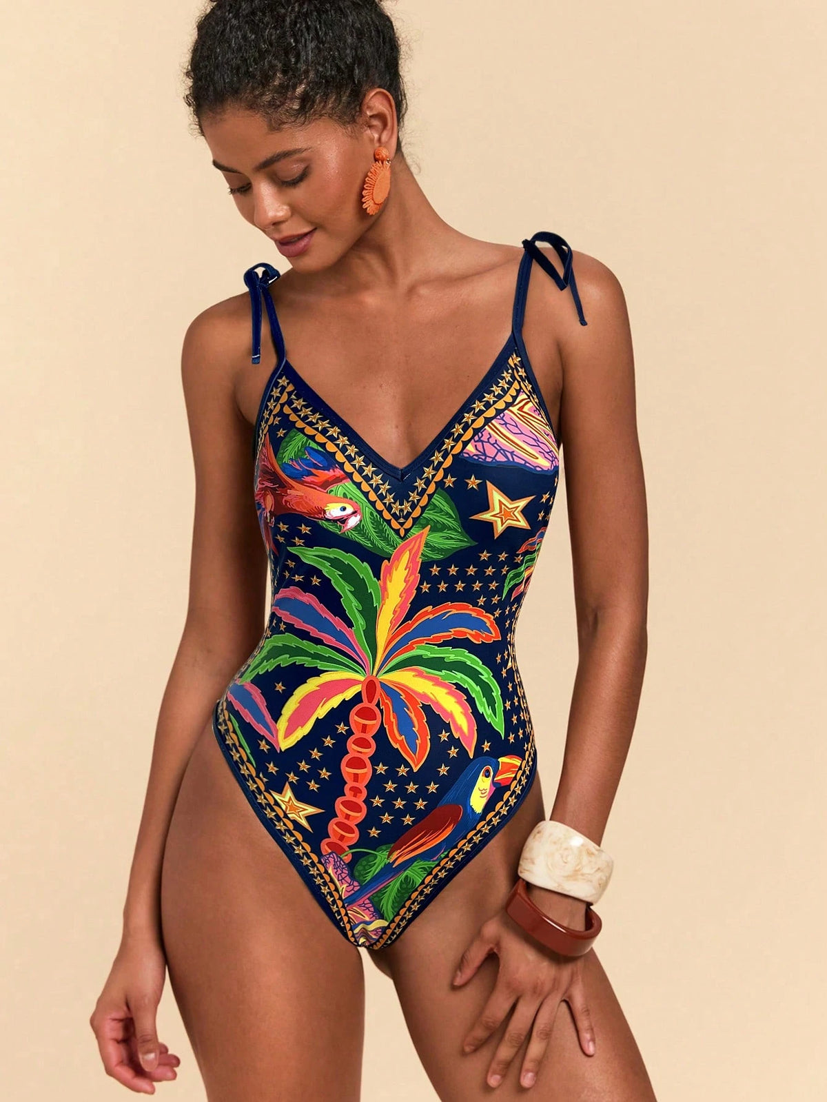 Maiô Minimalista Tropical Francesca 