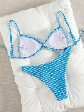 Biquíni Xadrez com Babado