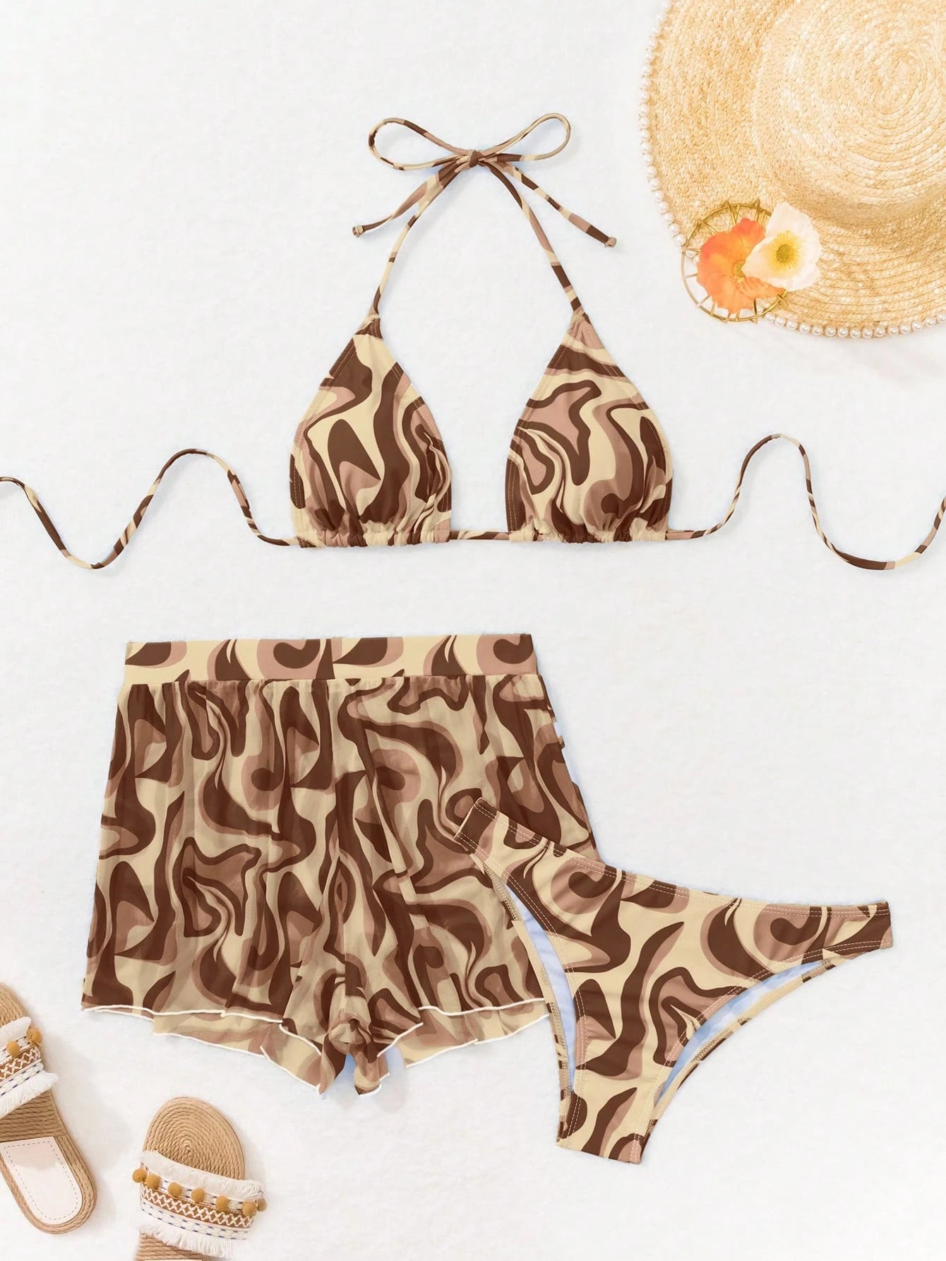 Conjunto Biquíni Tropical 3 Peças