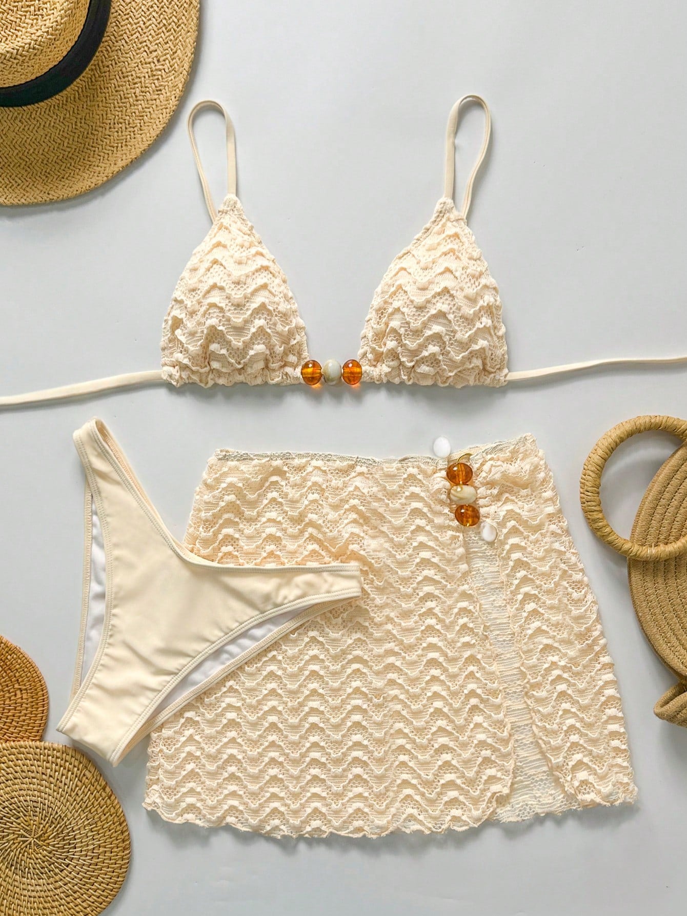 Conjunto Biquíni 3 Peças Texturizado