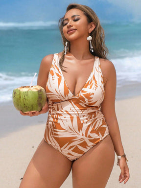 Maiô Tropical Plus Size Eliane