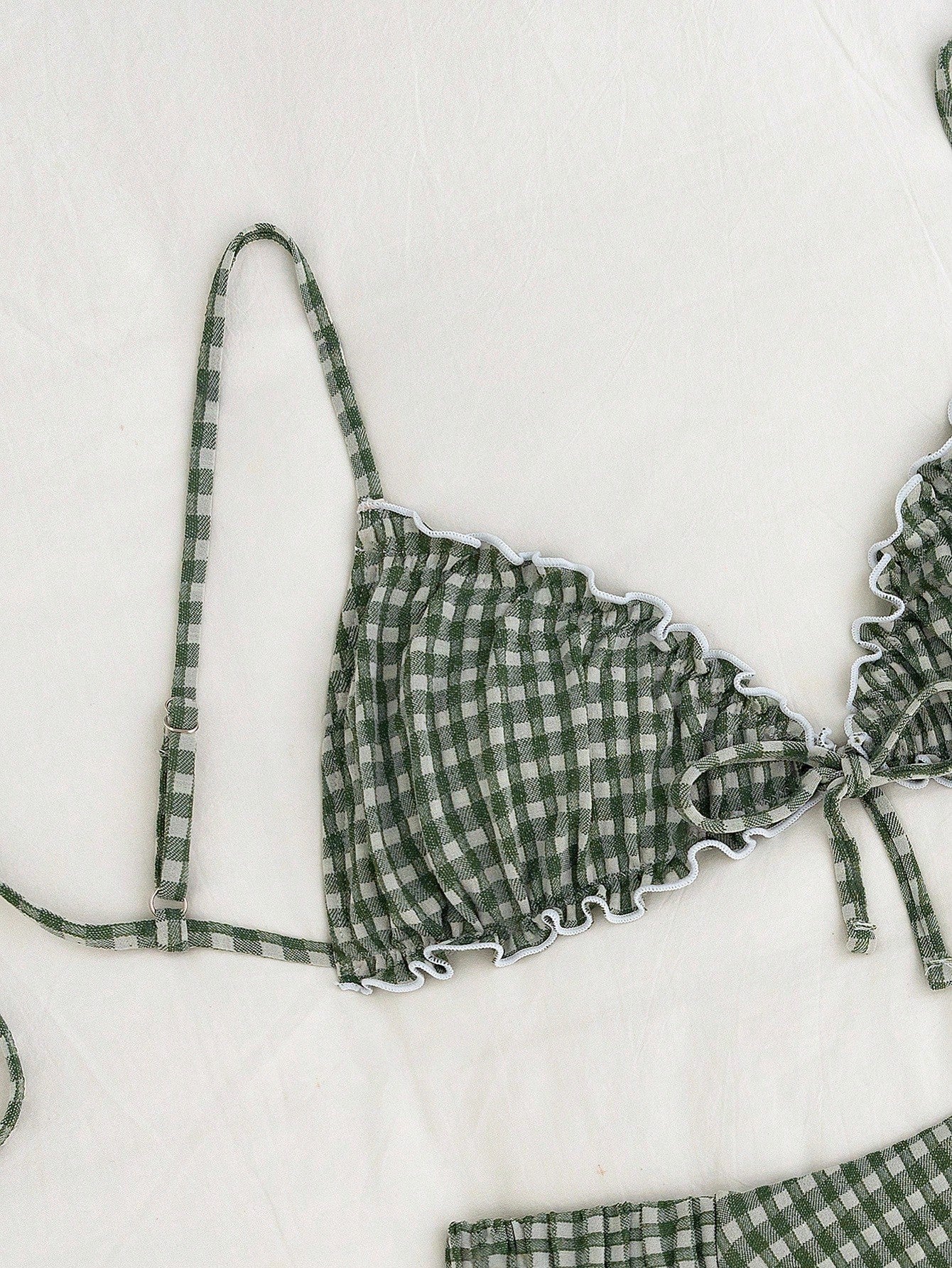 Biquíni Xadrez com Babado