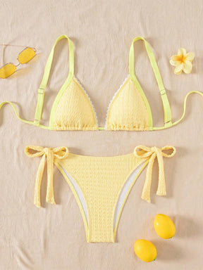 Biquíni Amarelo Com Laço