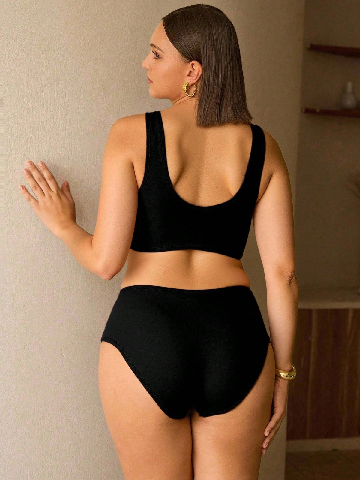 Biquíni Elegante Plus Size Concha 3D
