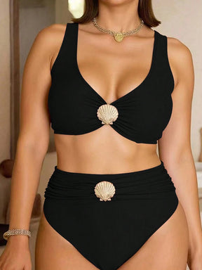 Biquíni Elegante Plus Size Concha 3D