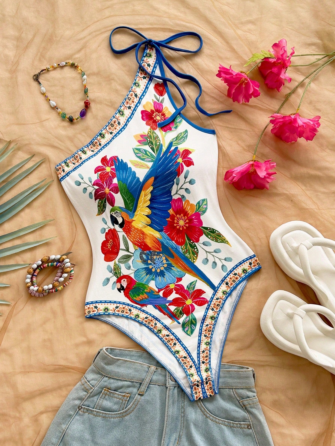 Maiô Com Laço Um Ombro Só