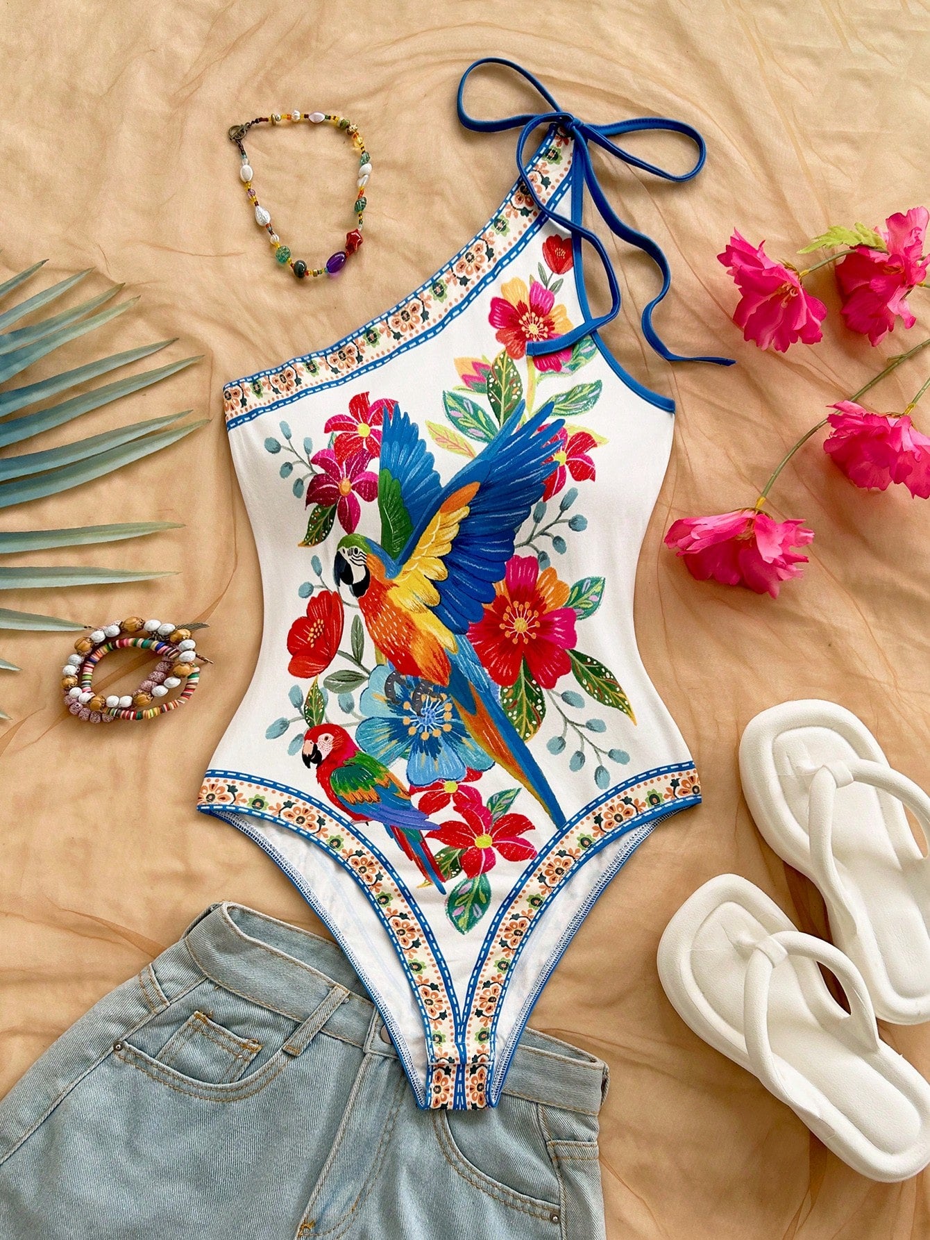 Maiô Com Laço Um Ombro Só