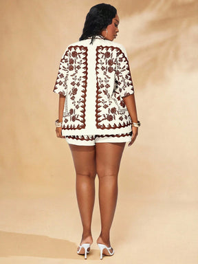 Conjunto Saída 2 Peças Plus Size Elegante