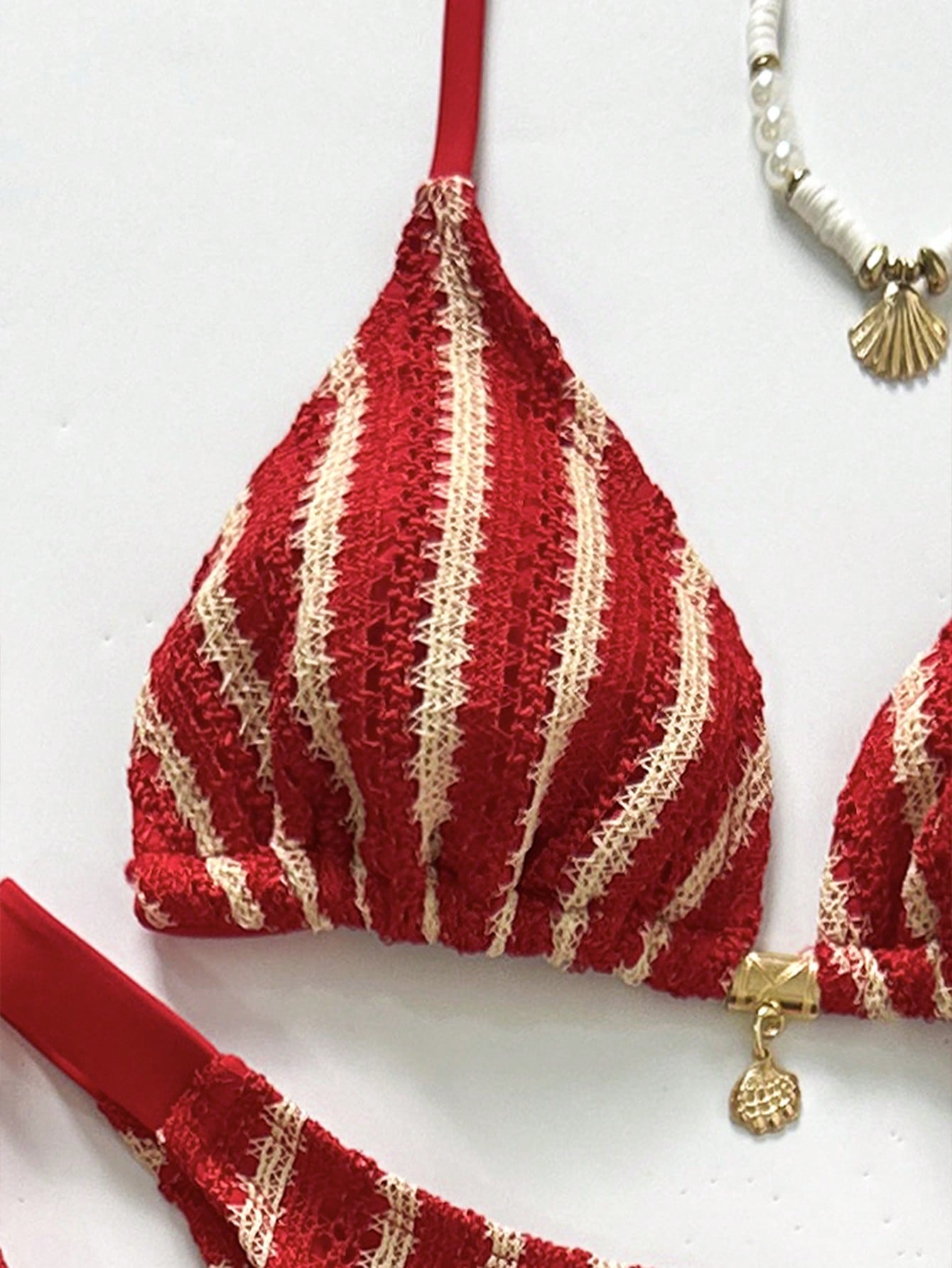 Conjunto Biquíni 3 Peças Tricô Elegante Ariela G