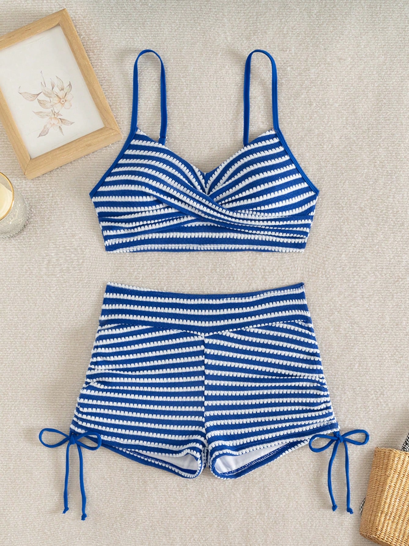 Conjunto Biquíni Shorts 2 Peças Texturizado Alice M