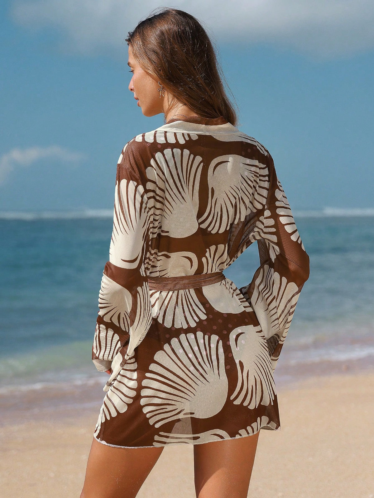 Saída de Praia Estilo Kimono