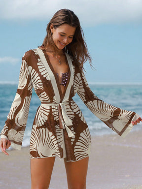 Saída de Praia Estilo Kimono