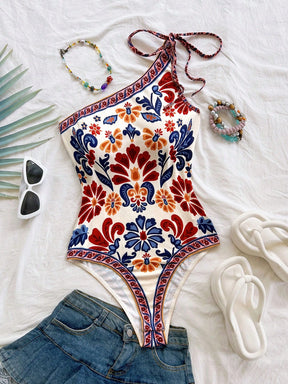 Maiô Com Laço Um Ombro Só