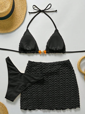 Conjunto Biquíni 3 Peças Texturizado