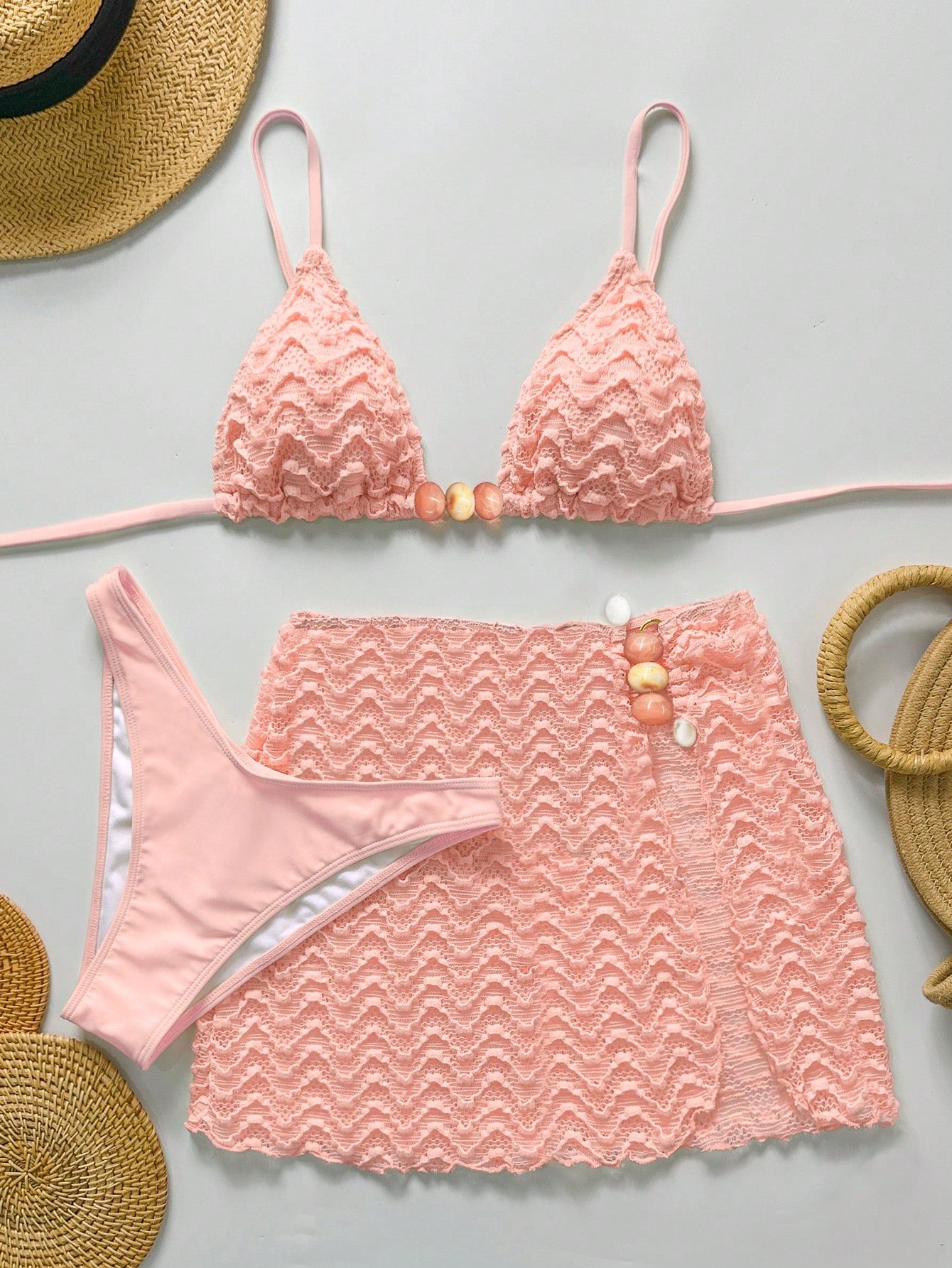 Conjunto Biquíni 3 Peças Texturizado