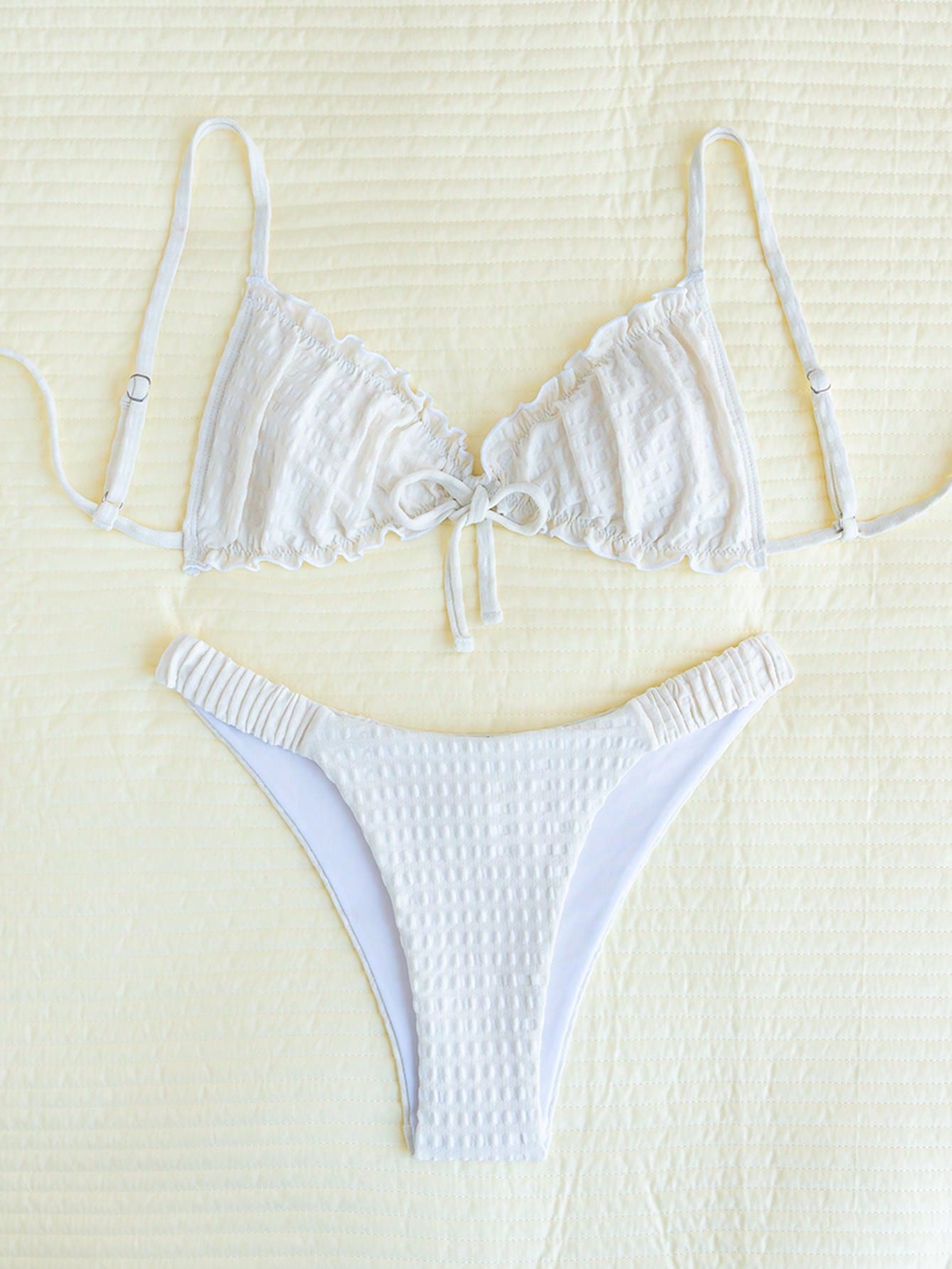 Biquíni Xadrez com Babado