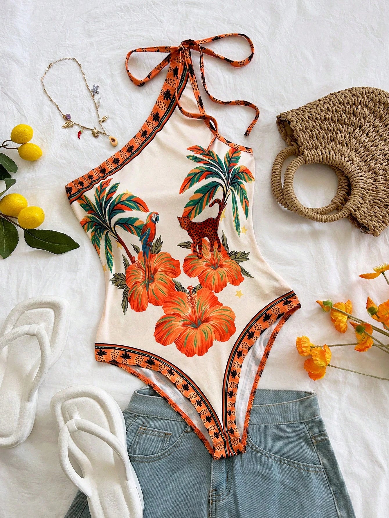 Maiô Com Laço Um Ombro Só