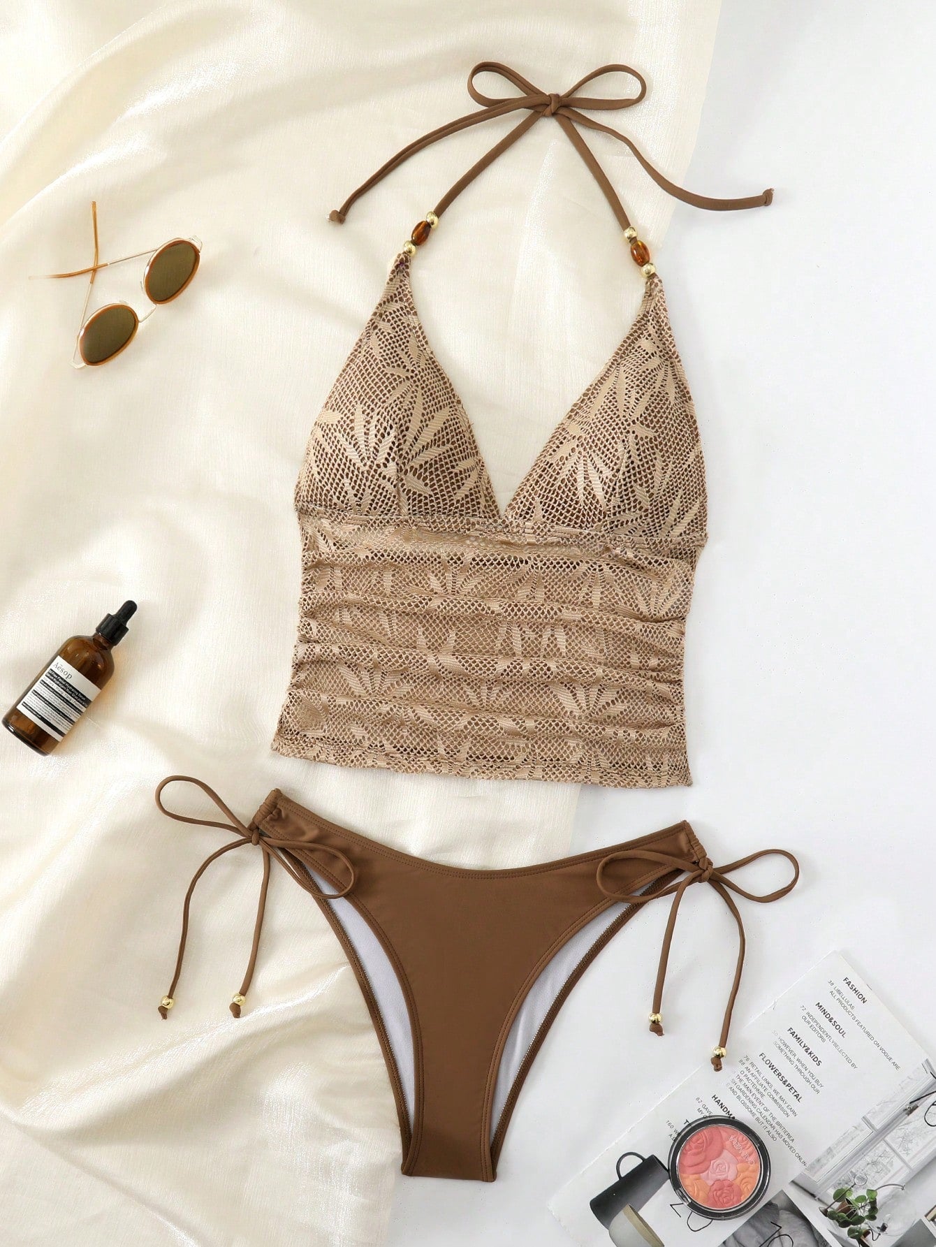 Tankini Luxo Marrom Helena