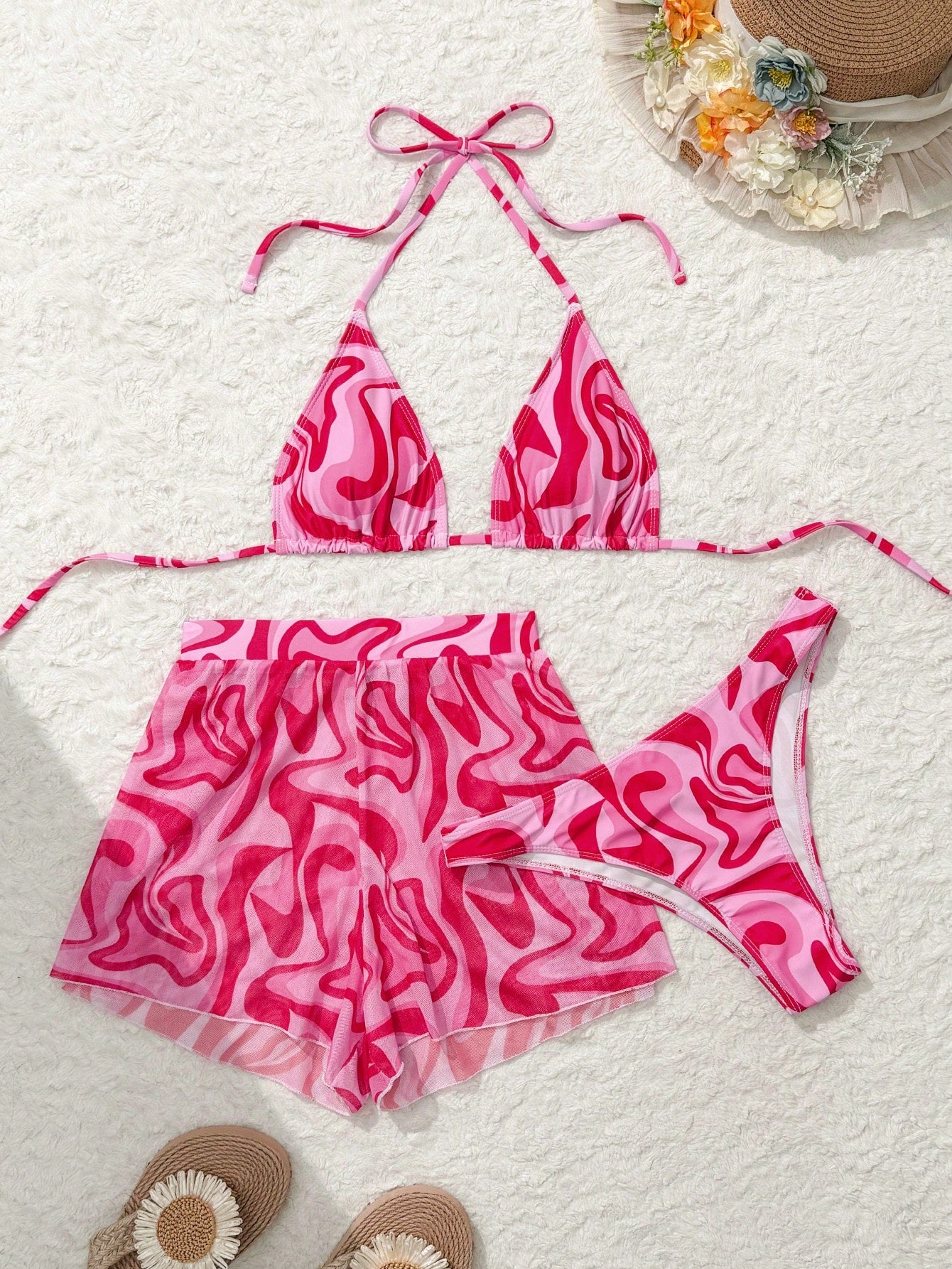 Conjunto Biquíni Tropical 3 Peças
