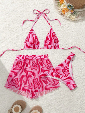 Conjunto Biquíni Tropical 3 Peças