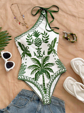 Maiô Com Laço Um Ombro Só